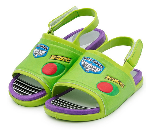 Sandalia Disney Buzz Lightyear Toy Story Verde 13-17 Comodas