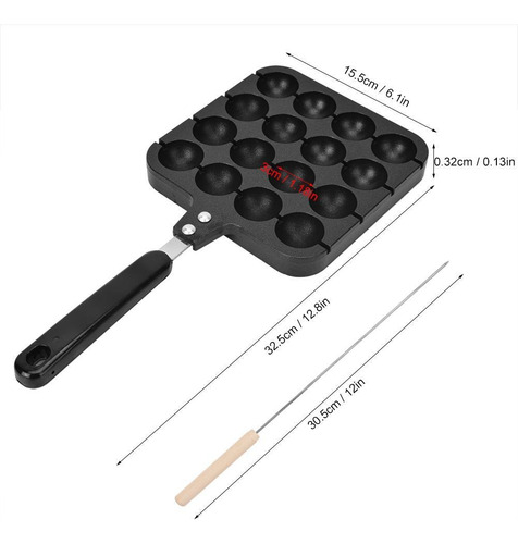 Antiadherente Takoyaki Grill Pan Placa De Cocción Molde Par