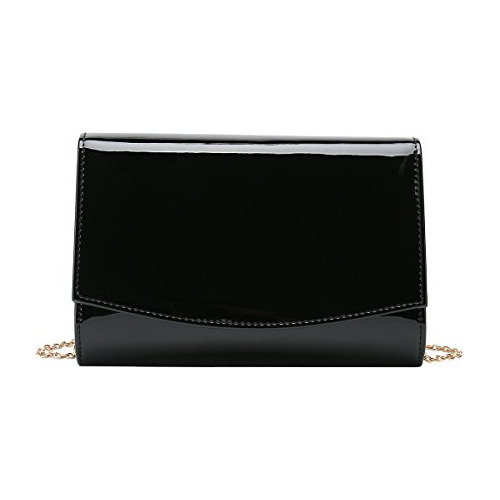 Charming Tailor Patente Cuero Flap Clutch Clásico M99z2