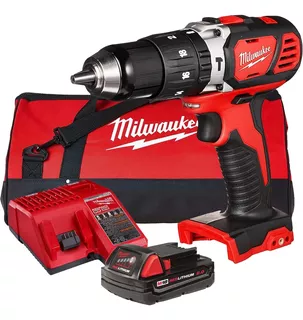 Taladro Atornillador Percutor Milwaukee 2607-159ax Con Bolso Color Rojo Frecuencia 50 Hz