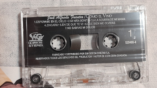 Cassette De Jose Alfredo Fuentes Como El Vino(#1468 (Usado)
