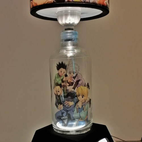 Lámpara Hunter X Hunter Con Función Luz Nocturna Negro Imagen Polivinilo