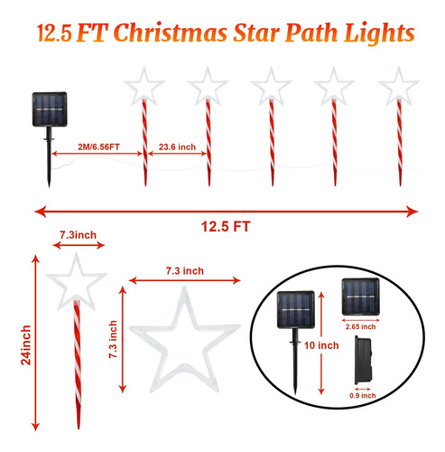 Luces Solares De Navidad, Luces Solares De Camino De Navidad