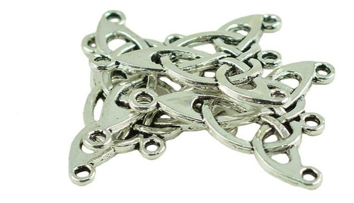 Imagen 5 de 7 de 30x Diy Colgante Nudo Celta Triangular Conector Color Plata