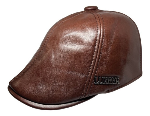 Boina De Cuero Genuino Gorro Lujo Luxher Mod. Paris