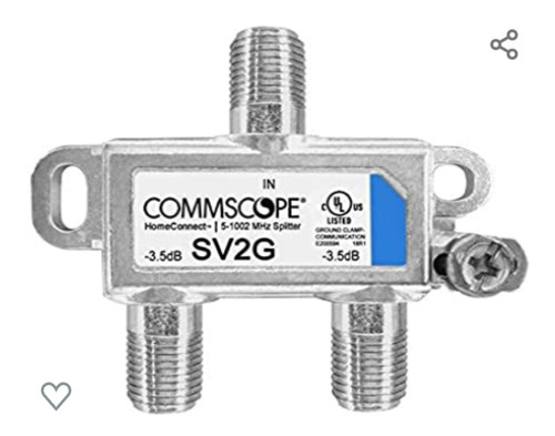 (5) Splitter 2 Vias, 5 - 1.002mhz, Marca Commscope