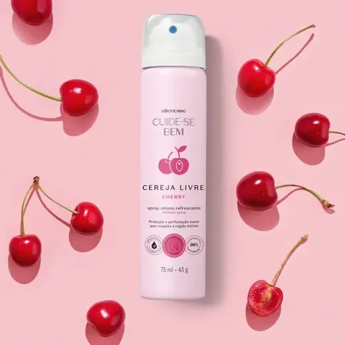 Combo Spray Íntimo Cereja Livre O Boticário 2unidades | MercadoLivre