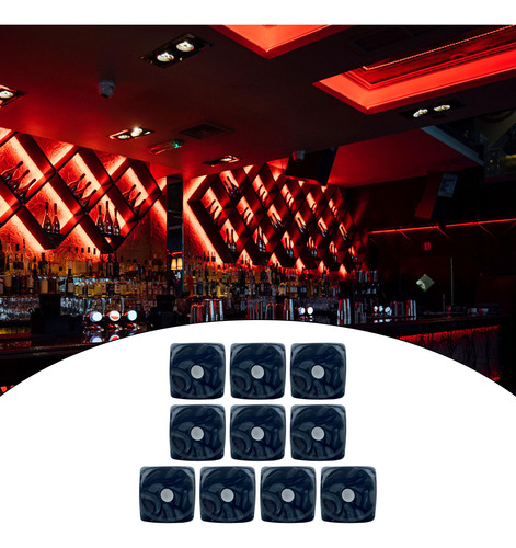 10 Uds. Dados De 6 Lados, Dados De 16mm, Negro Negro