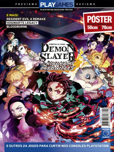 Superpôster Playgames - Demon Slayer, De Editora Europa. Editorial Europa, Capa Mole Em Português