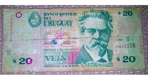 20 Pesos Uruguayos Año 2003 Serie D