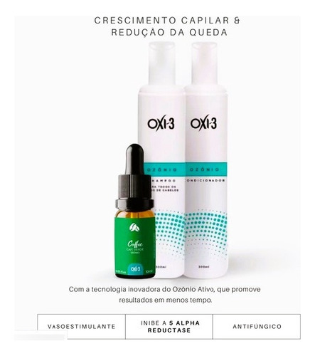 Shampoo Condicionador Trio Crescimento + Antiqueda - Oxi3