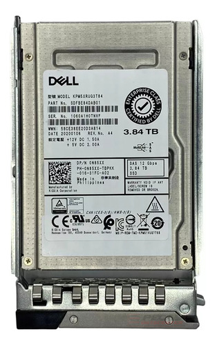 Ssd Dell 3.84tb Sas 12gb Read Intensive 2.5 Com Gaveta 0n85xx N85xx * Cor Prateado
