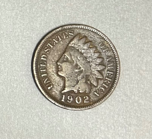 Moneda De Un Centavo De Dólar De Estados Unidos 1902 Indio (Usado)