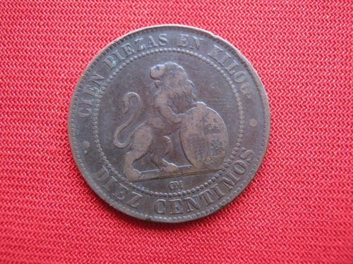 España 10 Céntimos 1870 (Usado)