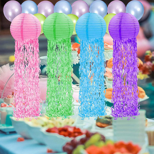 Lámpara Colgante Con Medusas, Linternas Colgantes Coloridas,