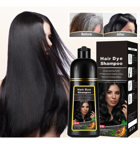 Champús Instantáneos Para Teñir El Cabello Castaño Y Negro,