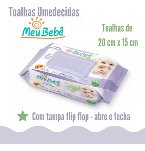 Toalhas umedecidas Meu Bebê Soft 100 u pacote x 1