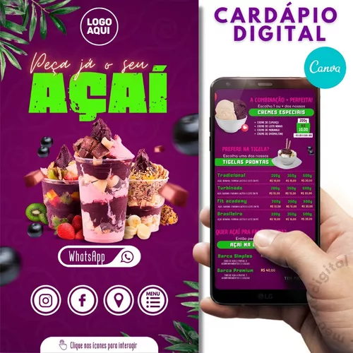 Post para AÇAÍ no Canva - Passo a Passo 