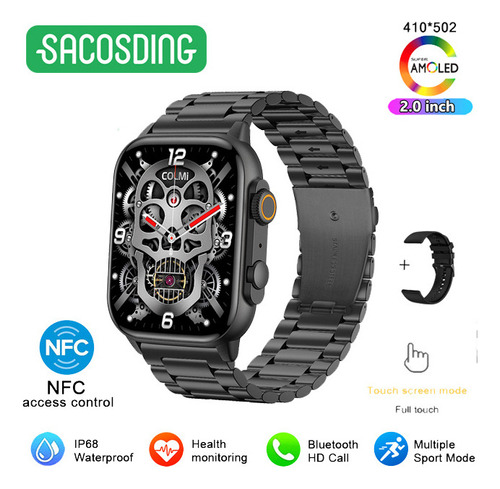 Reloj Inteligente Amoled Para Hombre Y Mujer Deportivo Ip68