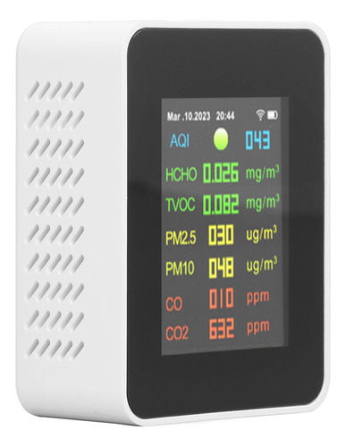 Monitor De Qualidade Do Ar 9 Em 1, Detector De Ar Wifi, Lcd