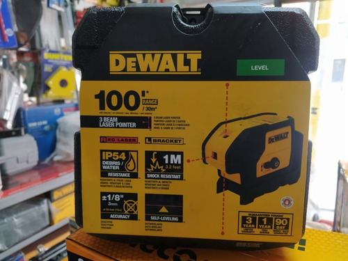 Imagen 2 de 4 de Nivel Laser Dewalt Dw083k 3 Puntos