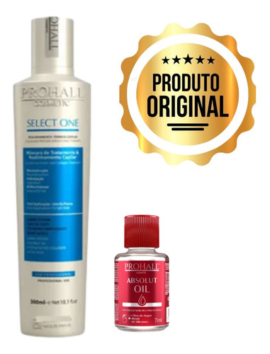 Prohall Select One Progressiva Sem Formol 300ml + Oleo Argan