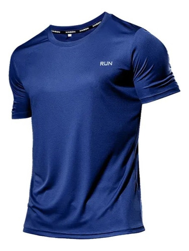 Camiseta Deportiva Hombre Transpirable - Azul