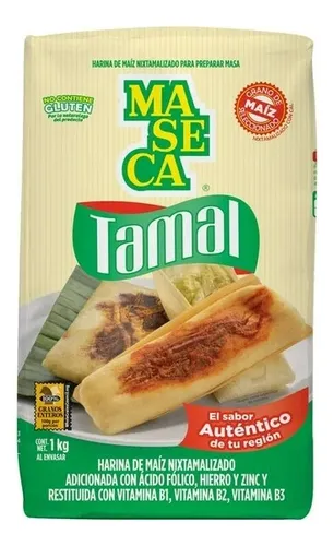 comprar 6 Pza Harina De Maíz Maseca Nixtamalizado Tamal 1 Kg