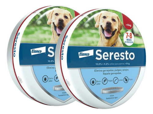 Lh Seresto Perro Mayor A 8 Kg 2 Pack Envio Gratis Dhl