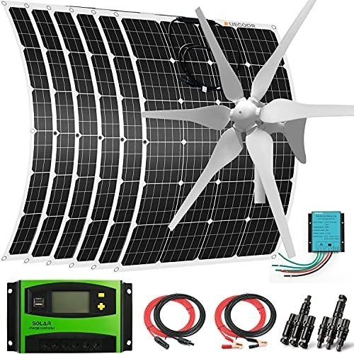 Paneles Solares - Auecoor 1120 Watts 24v Solar Wind Turbine 