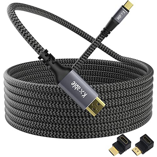 Cable Usb C A Hdmi De 20 Pies, Cable Trenzado Hdr 4k A 60hz,