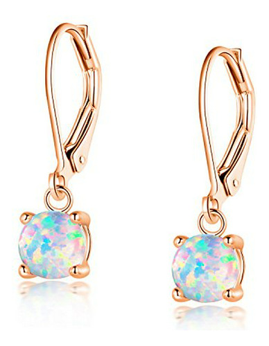 Aretes Opal Para Mujer 18k Oro Blanco/amarillo/rosa