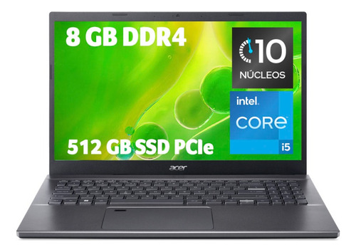Laptop Acer Aspire 5 15.6 Fhd Ci7 16gb 512gb Windows 11 Color Gris Oscuro
