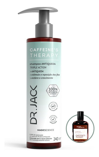  Shampoo Caffeines Therapy Dr Jack Antiqueda Crescimento