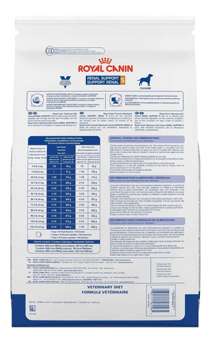 Imagen 3 de 3 de Alimento Royal Canin Veterinary Diet Canine Renal Support S para perro adulto todos los tamaños sabor mix en bolsa de 8kg