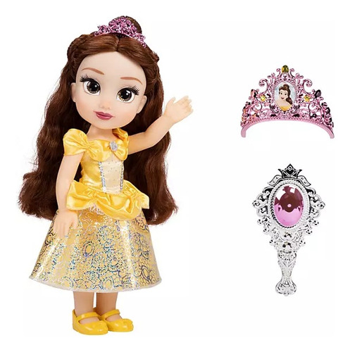 Boneca Princesa Bella Disney Com Acessórios Infantil