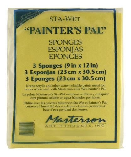 Masterson Sta-wet Pintor Pal Paleta Esponja Recambio Pack 3