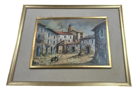 J. Cortés.  Óleo Sobre Madera. 42 X 31 Cm.