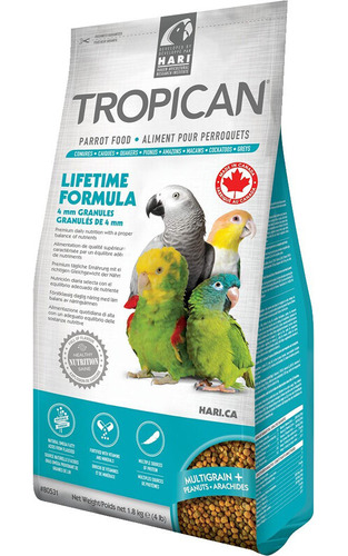 Tropican Mantención Loros 1,8 Kgs  - Envíos A Todo Chile