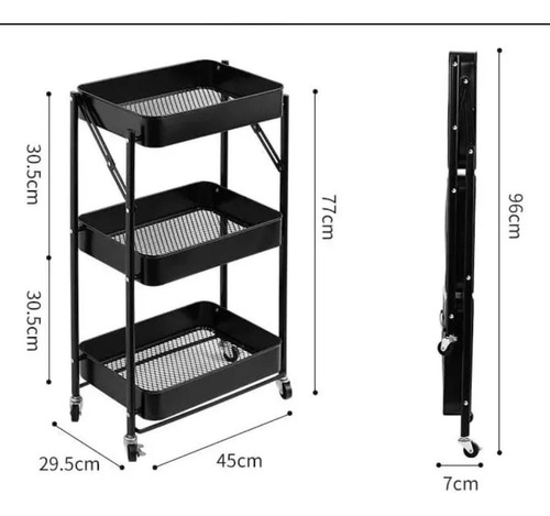 Carro Organizador De Almacenamiento 3 Niveles C/ruedas