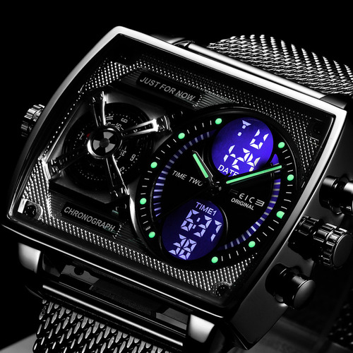 Reloj Feice Fk814 Hombre Acero Inoxidable Plateado