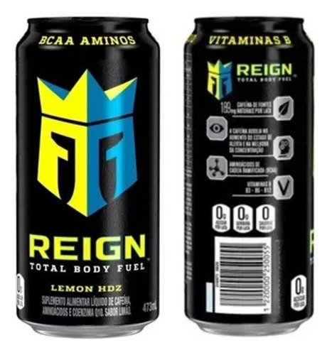 Energético Alta Performance Reign Lemon Hdz 473ml (12 Latas)