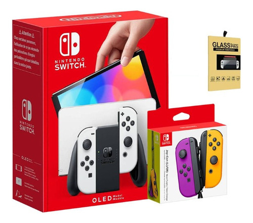 Consola Nintendo Switch Oled Blanco -joycon - Mica De Regalo