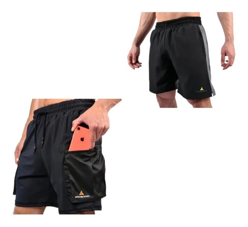 Short Cargo Hombre Bolsillos Laterales + Bermuda Microfibra