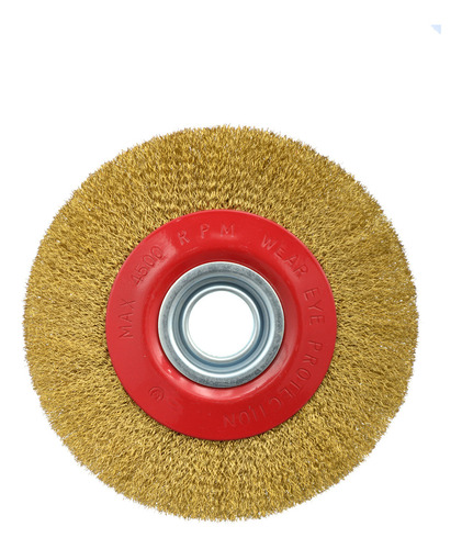 Cepillo Acero Bronceado Circular Rizado 200 Mm Amoladora