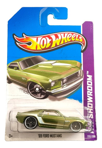 Hot Wheels 69 Ford Mustang Verde 2012