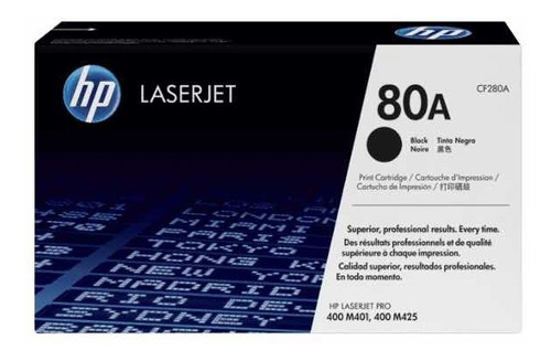 Toner Original Hp 80a.  400/ M401 /400/m425 Cf280a Negro