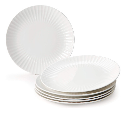 Platos Porcelana 11puLG Set 6 (blanco)