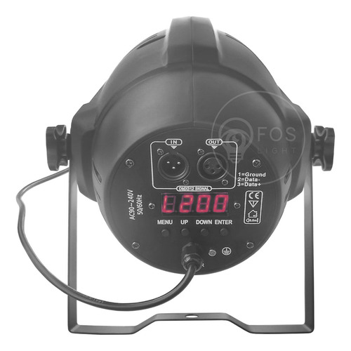 2x Refletor Par Led Rgbwa 54 Leds 3w Dmx Optipar Alumínio