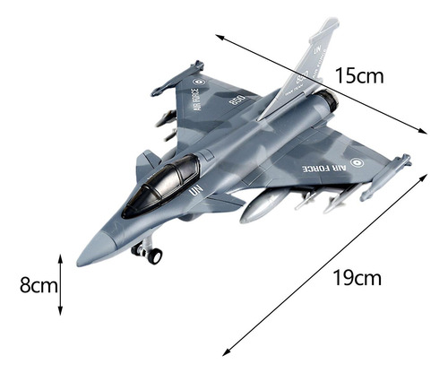 Avión De Juguete 1:400, Avión De Juguete Extraíble Gris
